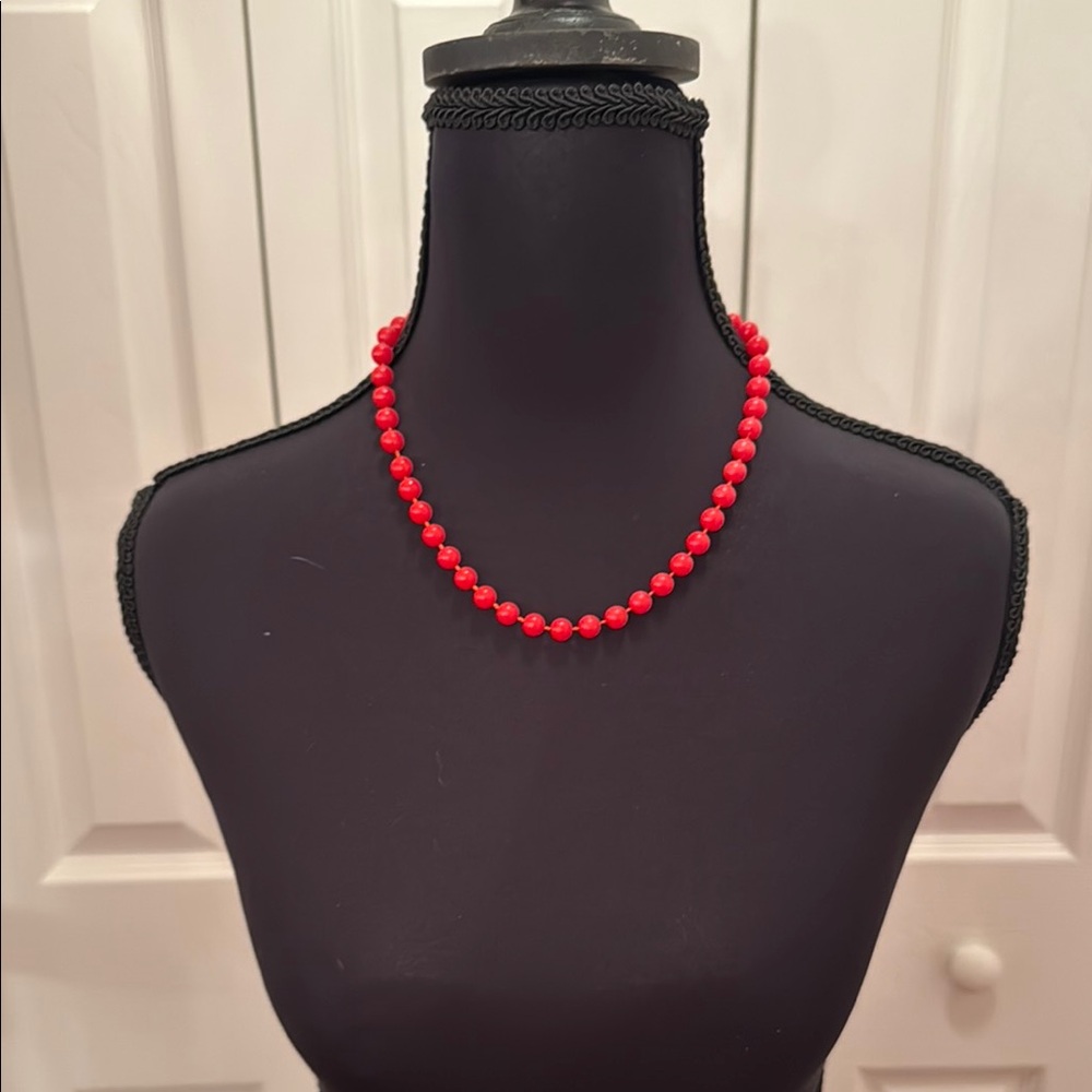 Elegant Orange Beaded Necklace Jewelry